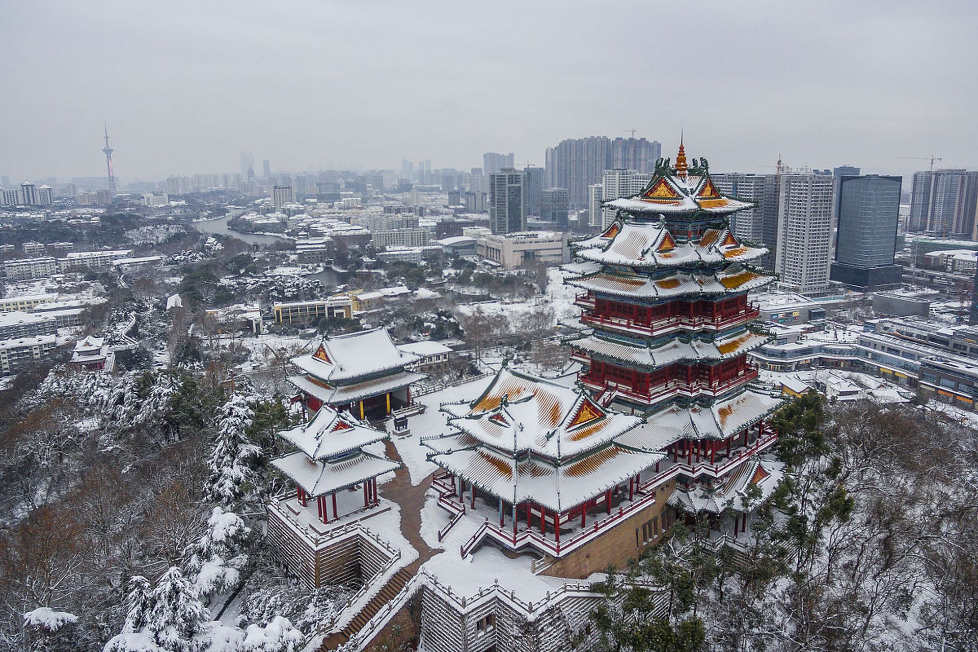 南昌雪景图片