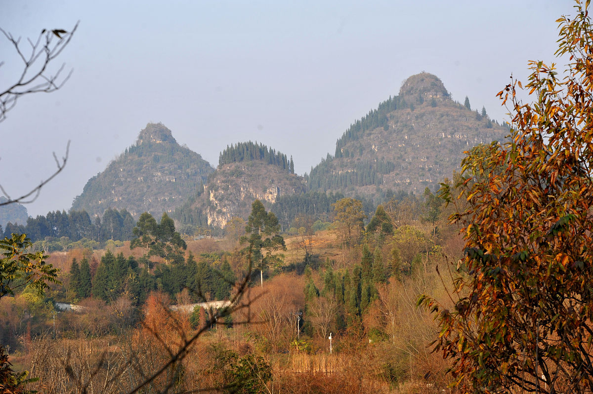 贵州景区双乳山图片