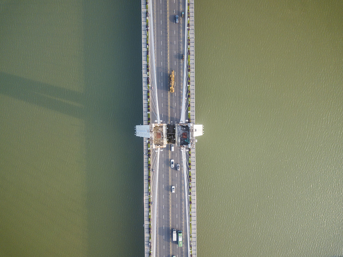 丽水莲都紫金大桥壮丽景观