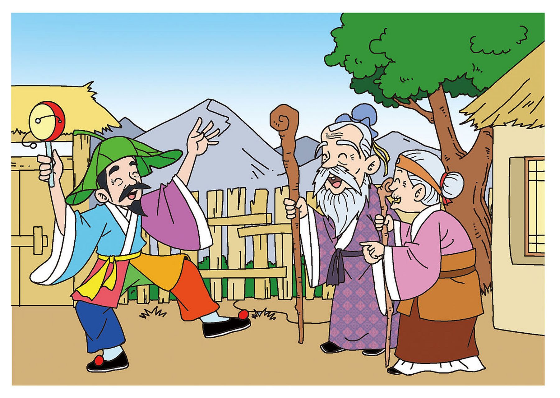 在春秋战国时期,有一个姓莱的人被称为老莱子. 他不喜欢那个时代各国