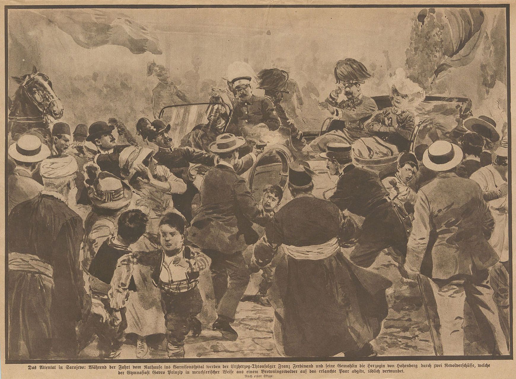 萨拉热窝刺杀事件一开始看起来只不过是奥匈帝国和塞尔维亚之间的区域