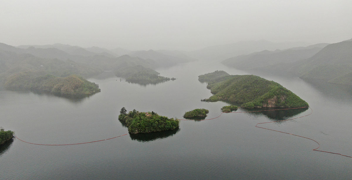 梅州益塘水库,千岛湖梅州分湖,进去不开导航就出不来了