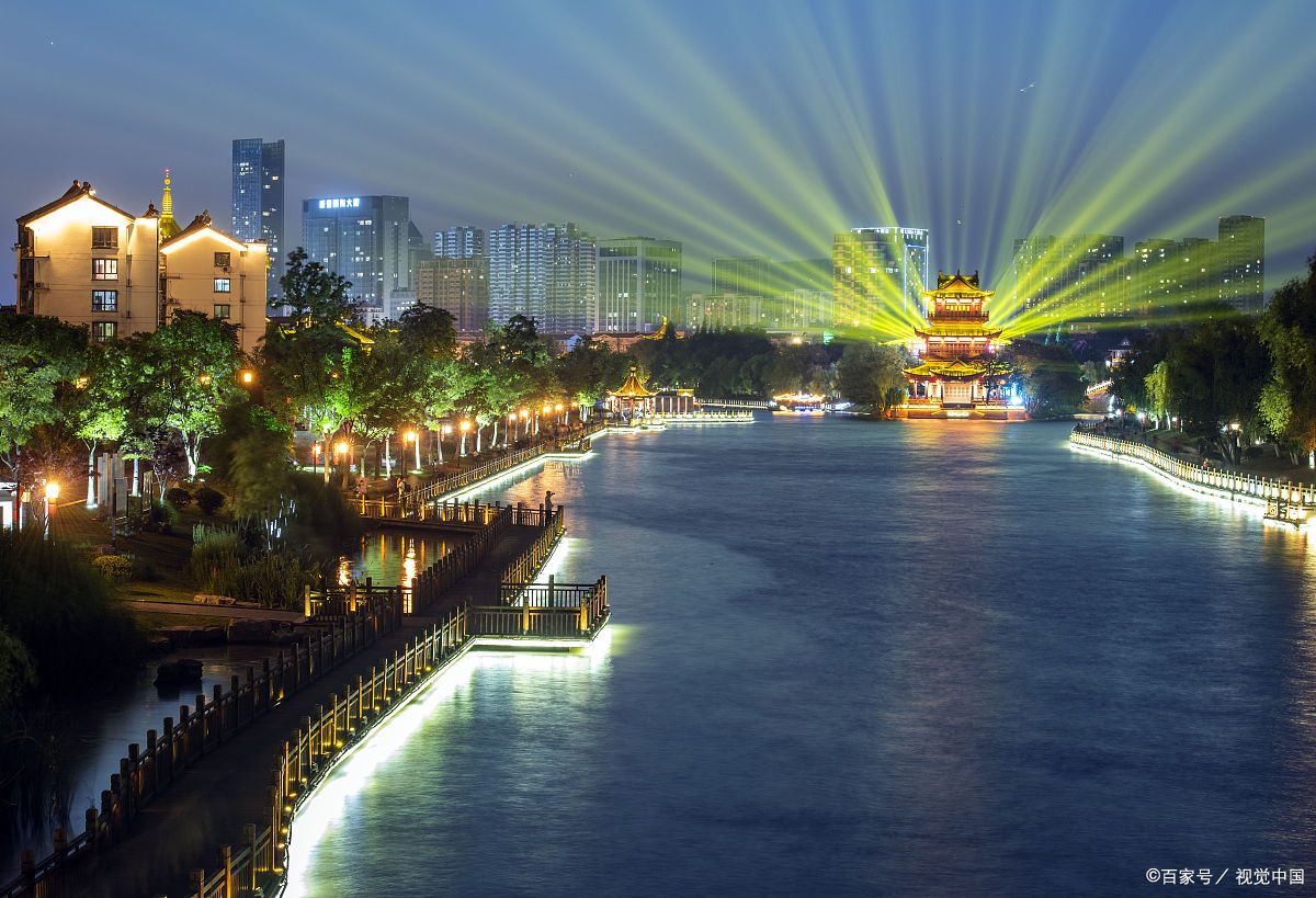 宿迁运河夜景摄影,古运河的灯光璀璨!
