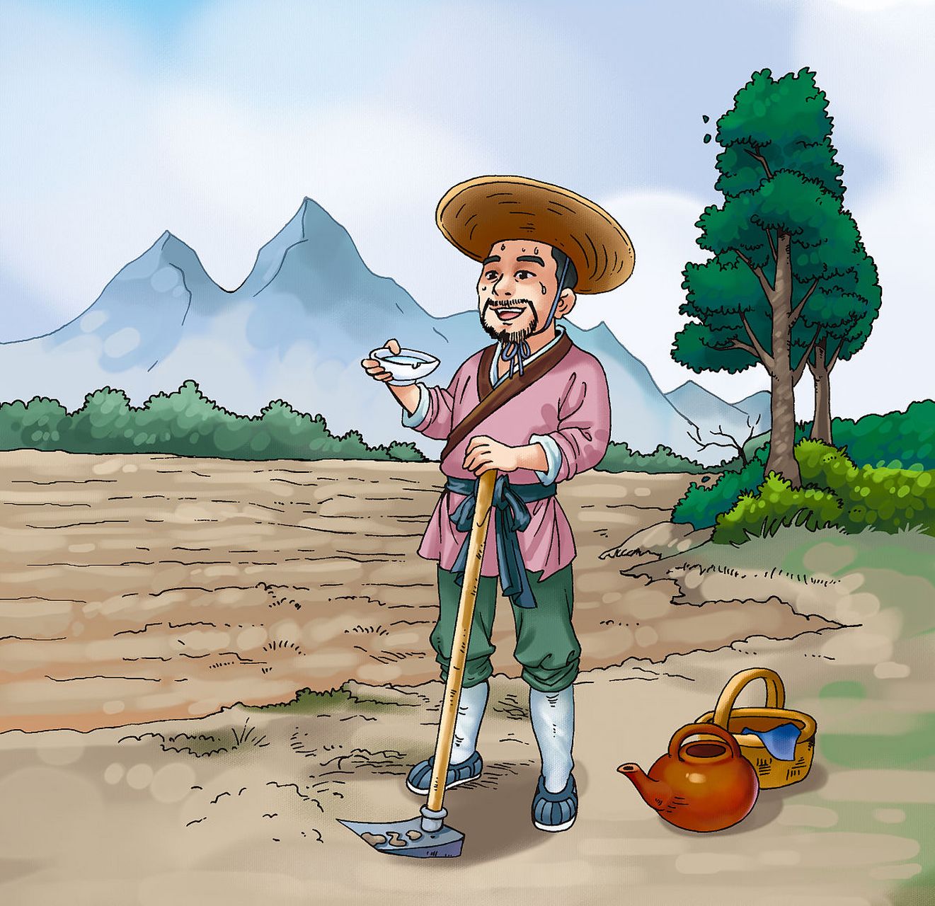 古代农民动漫图片图片