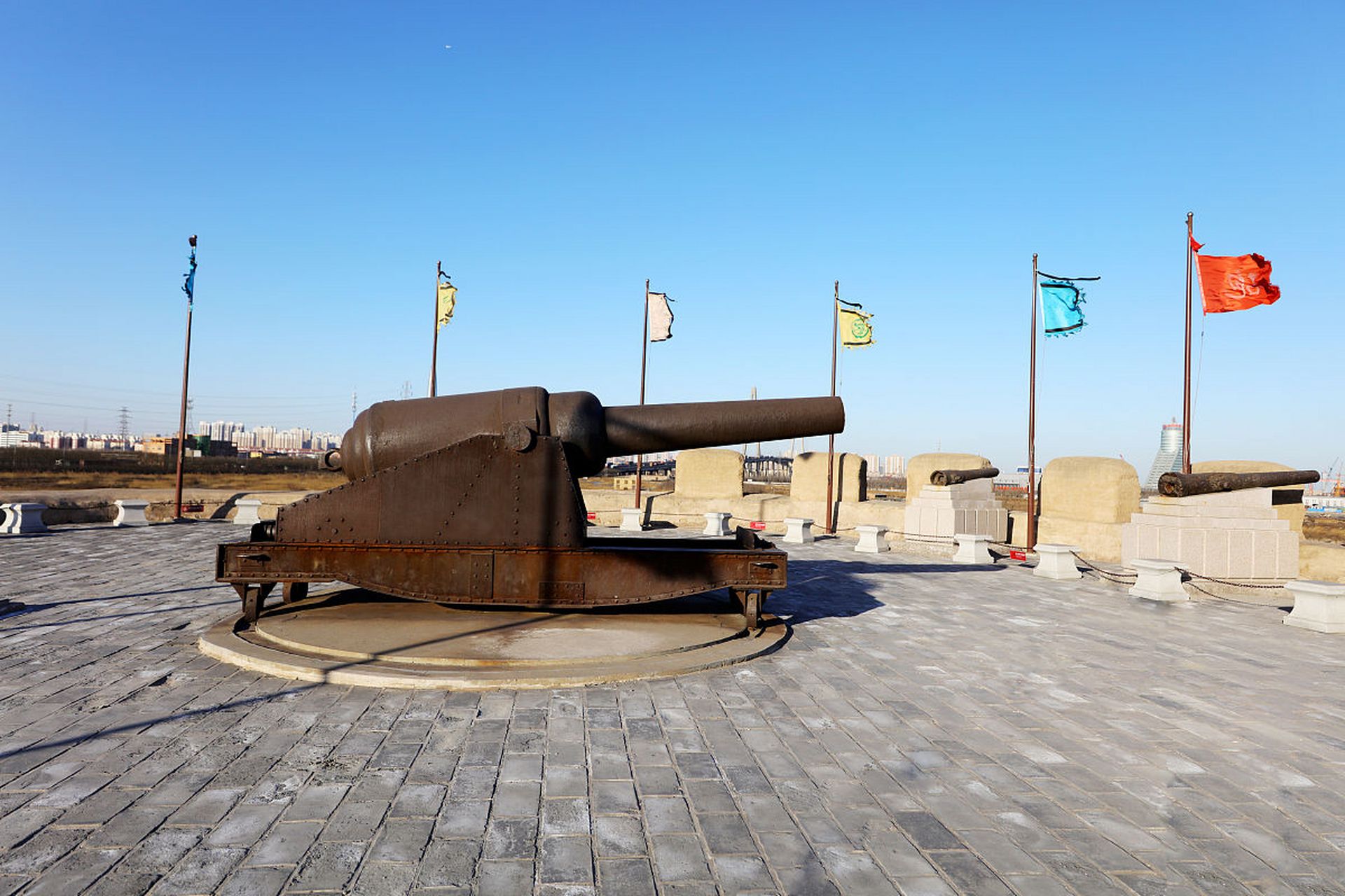 动态优创月#天津大沽口炮台遗址,位于海河出海口,是aaaa级全国重点