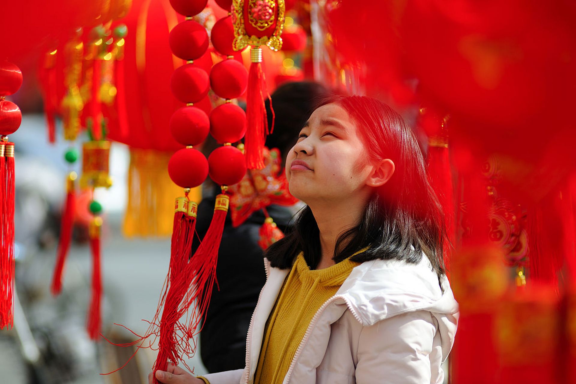 中国人庆祝春节的照片图片