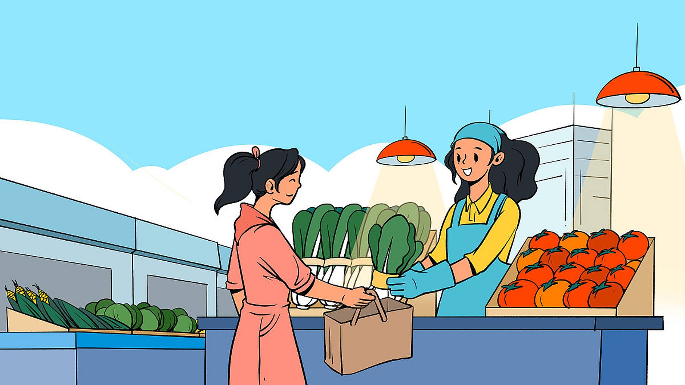 985研究生帮父卖菜遭隔壁商贩掀摊!