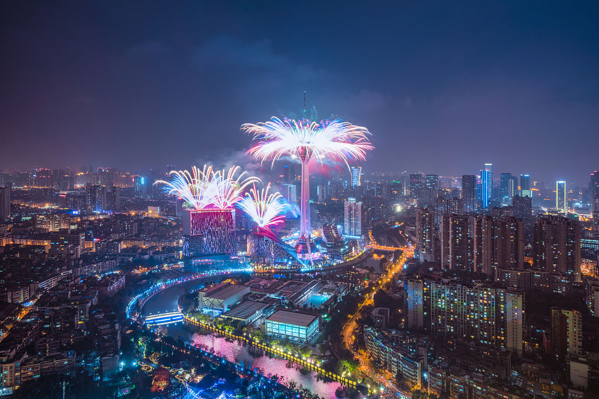 成都339夜景高清照片图片