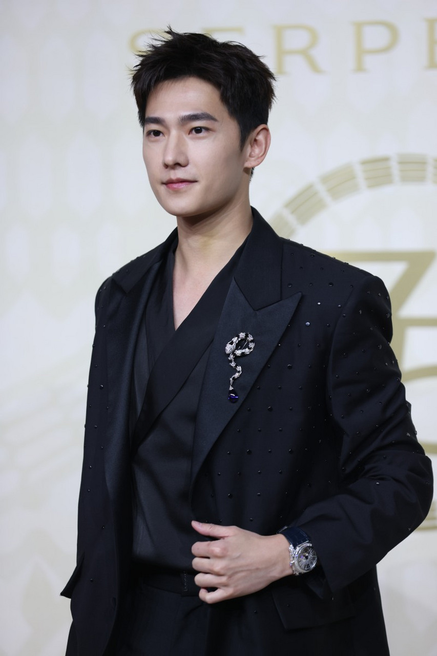 宝格丽bvlgari品牌代言人杨洋佩戴serpenti高级珠宝系列胸针亮相,戴上