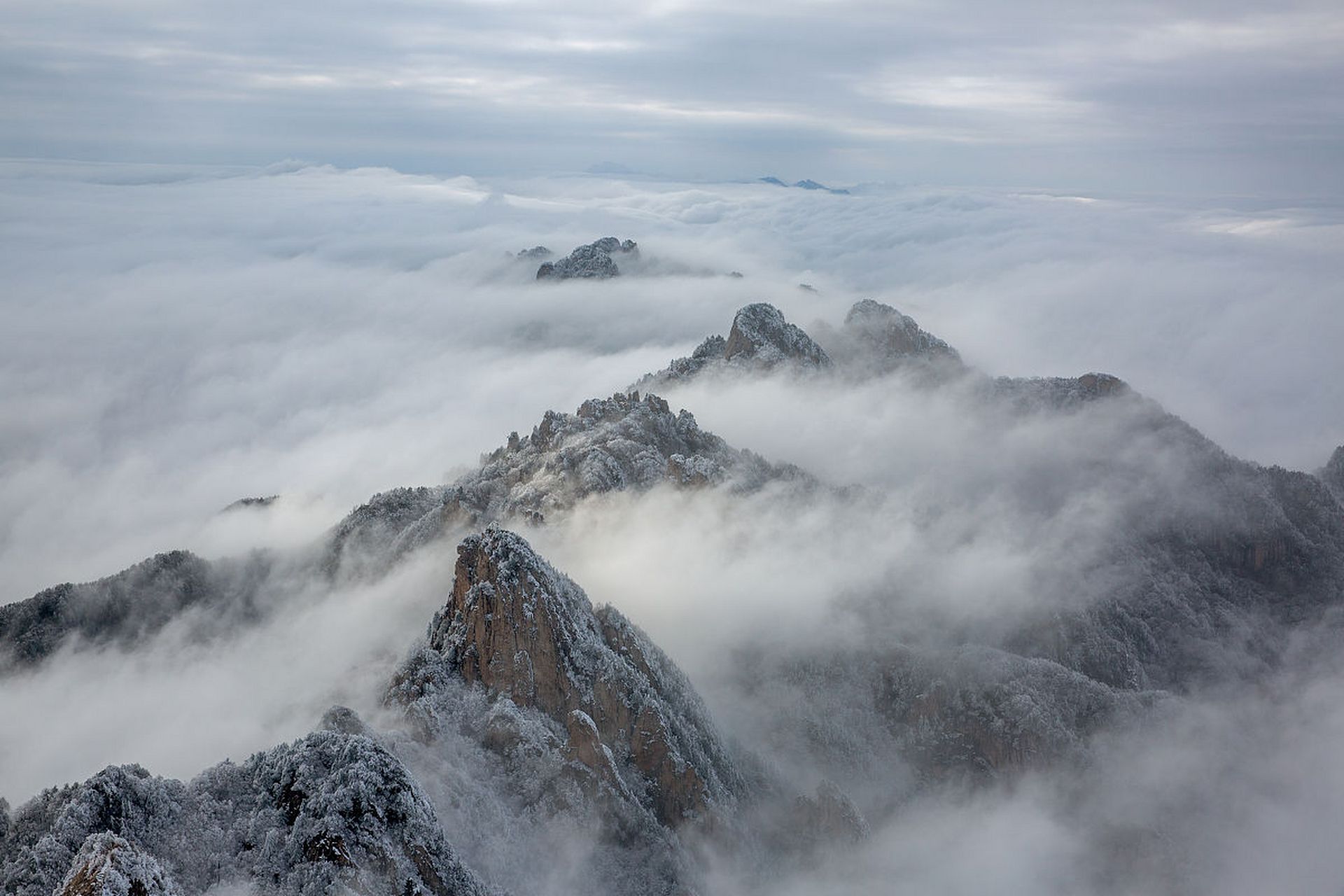 老君山雪景壁纸超清图片