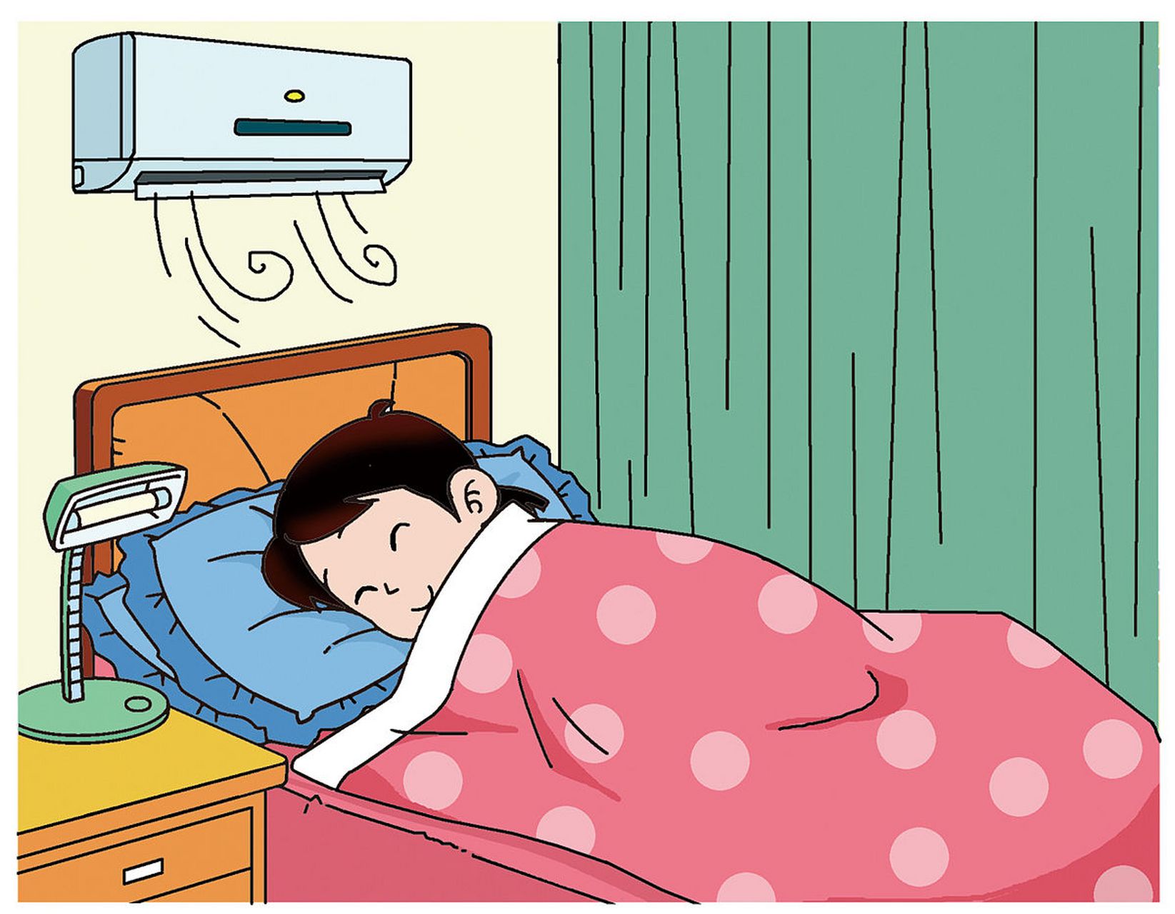 空调房内的空气通常比较干燥,这会导致眼表湿润度降低,从而引发眼睛