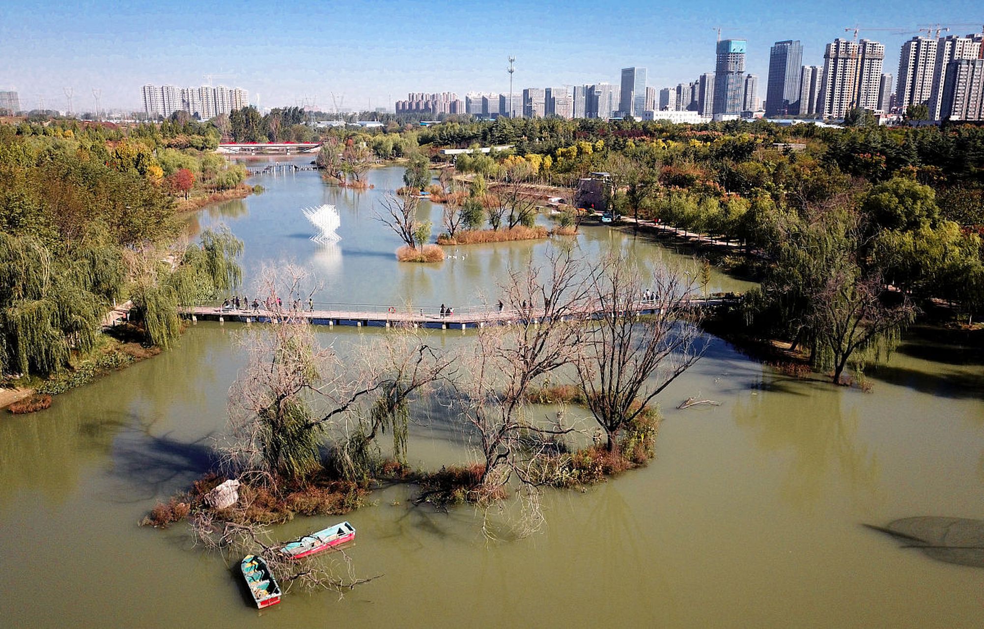 郑州市西流湖公园图片