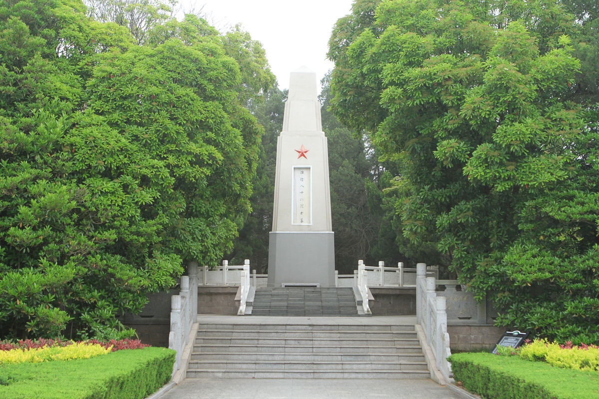 武汉妈妈齐慧献花的画面超感人,松柏环绕的烈士纪念碑超肃穆