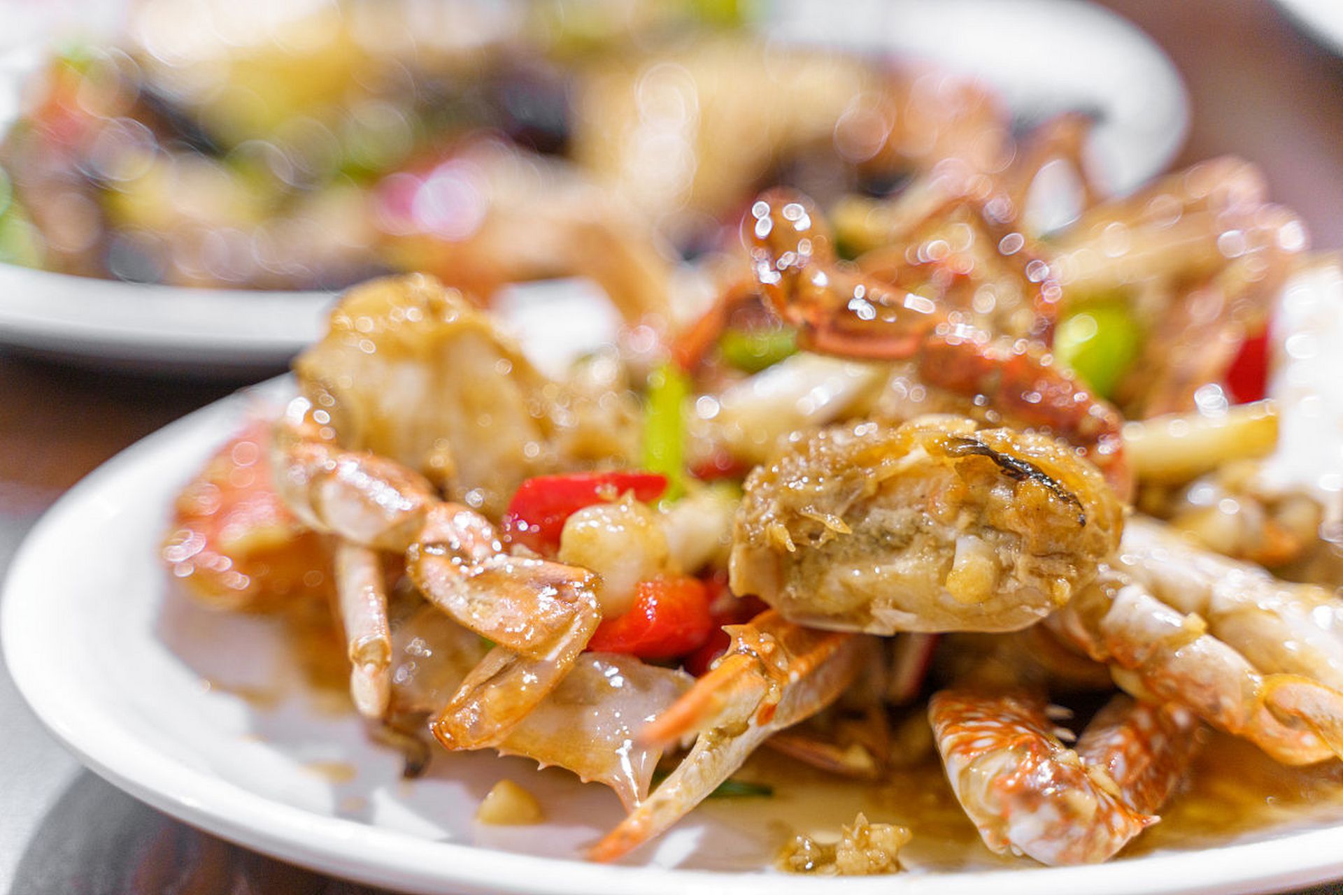 口感鲜美的姜葱炒花蟹,家常小炒带来的美味,让你的味蕾跳跃  姜葱炒