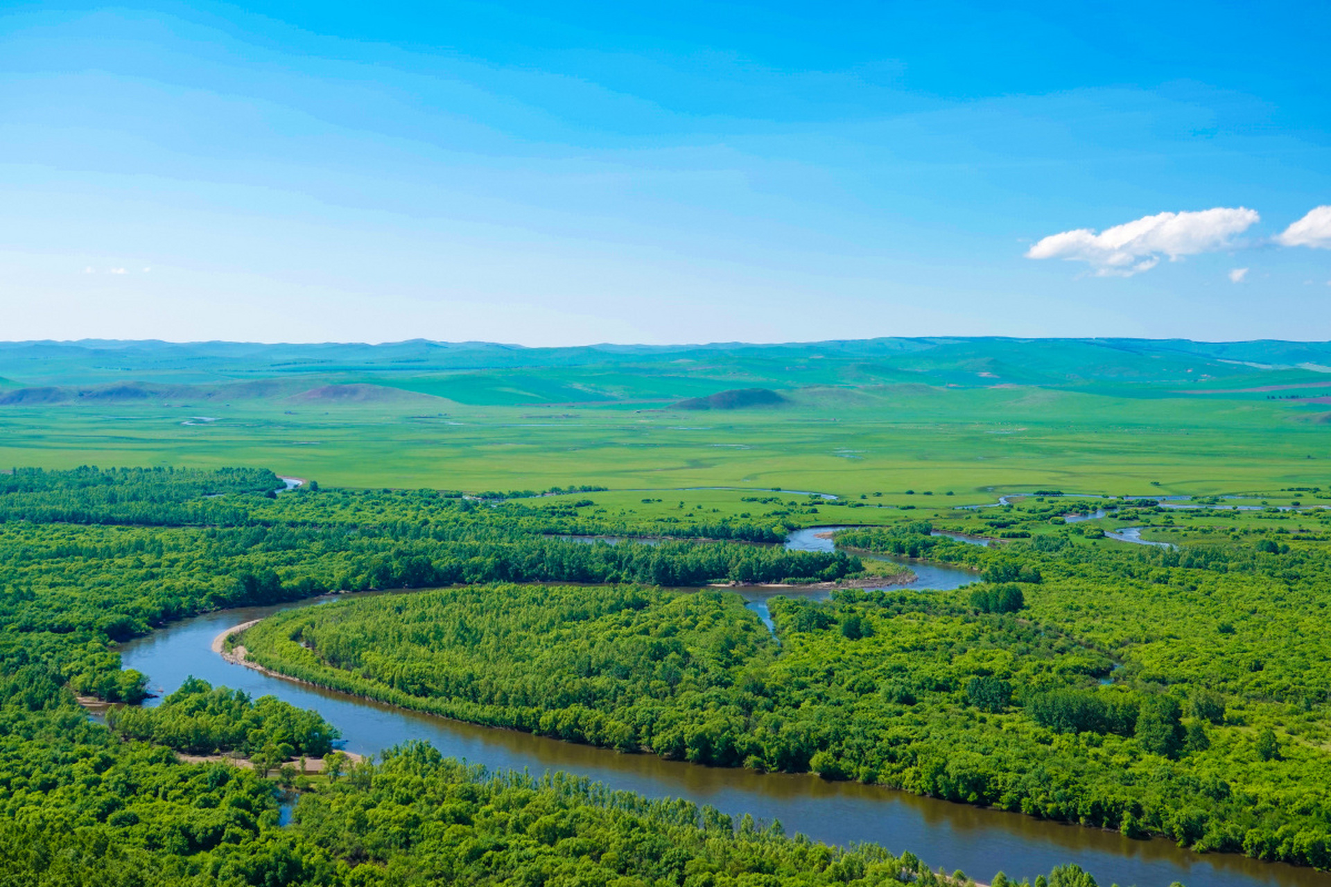 额尔古纳国家湿地公园是一个独具特色的地方,它位于中国东北部的