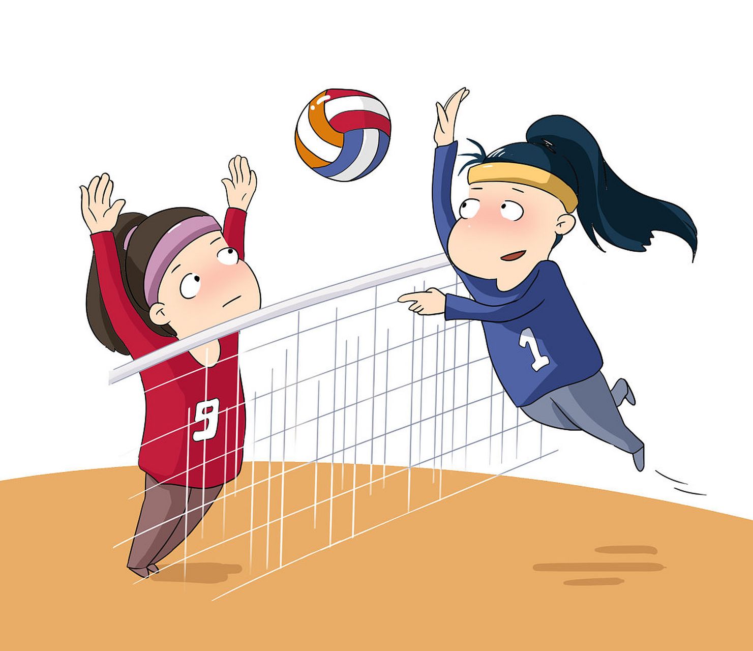 别无选择 某机关组织男女混合气排球比赛,一对非常恩爱的夫妻代表各自