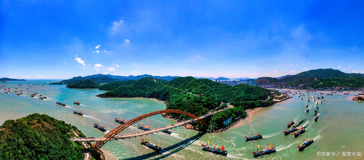 秋意正浓!台州玉环海山乡乐清湾大桥!