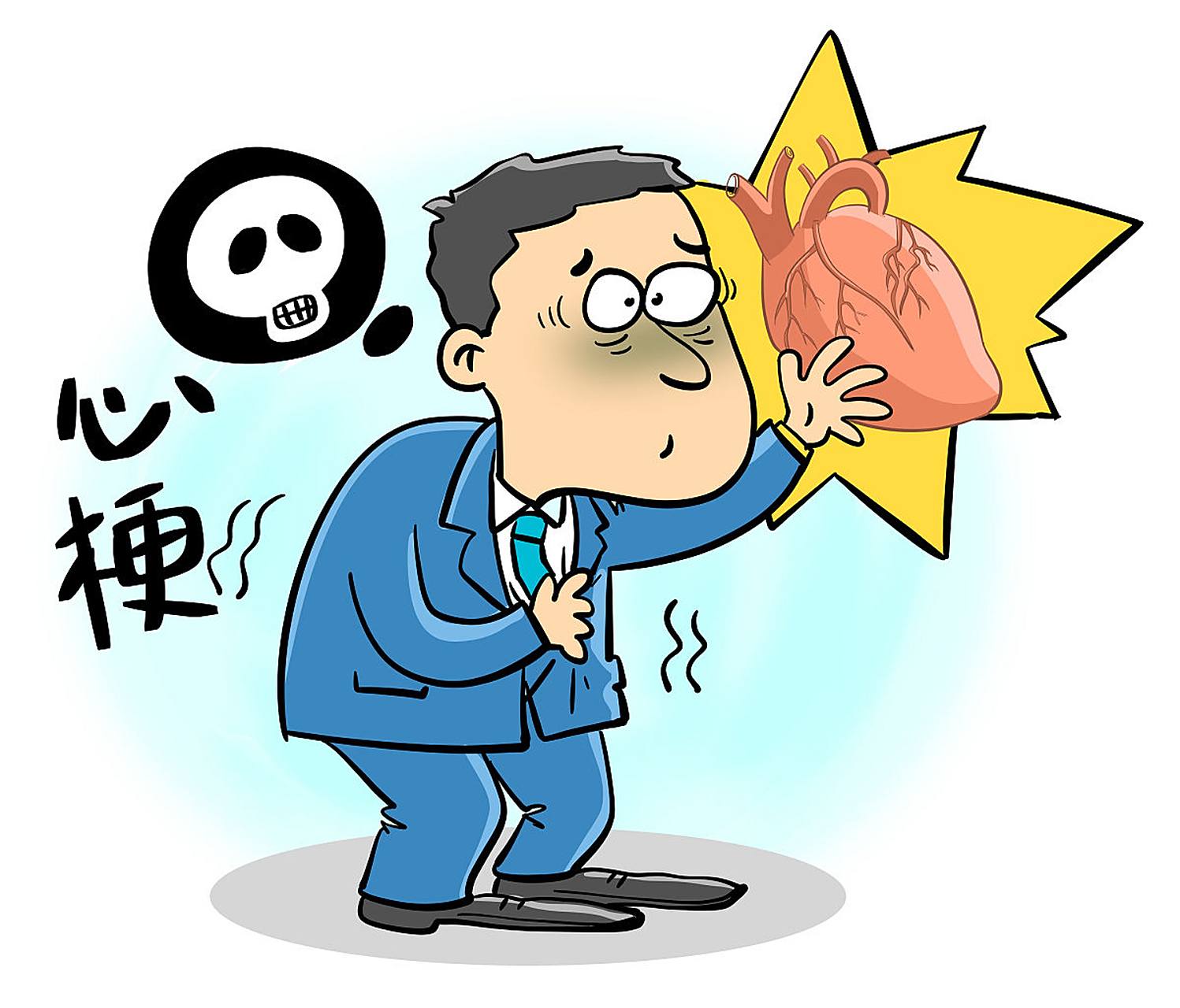 心肌梗塞,也叫急性心肌梗死,它是指因冠状动脉出现急性阻塞,心肌因 