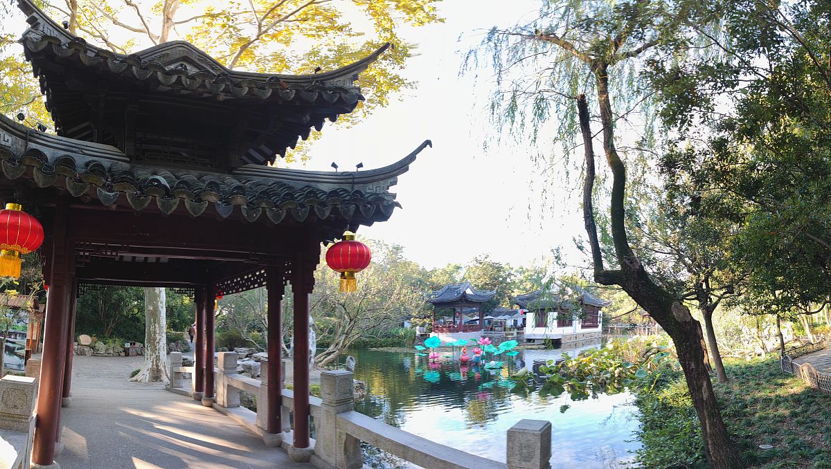 上海闵行古美公园宜人的景色