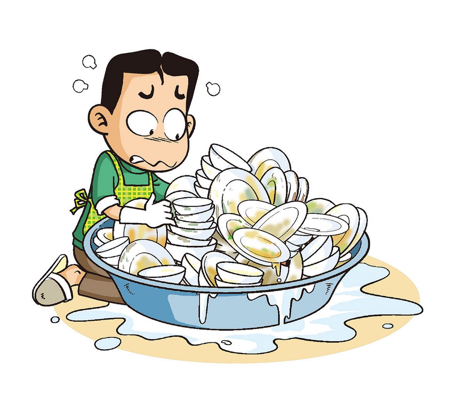 "  我有些为难地说:"我家今天只有面条了,你们吃吗