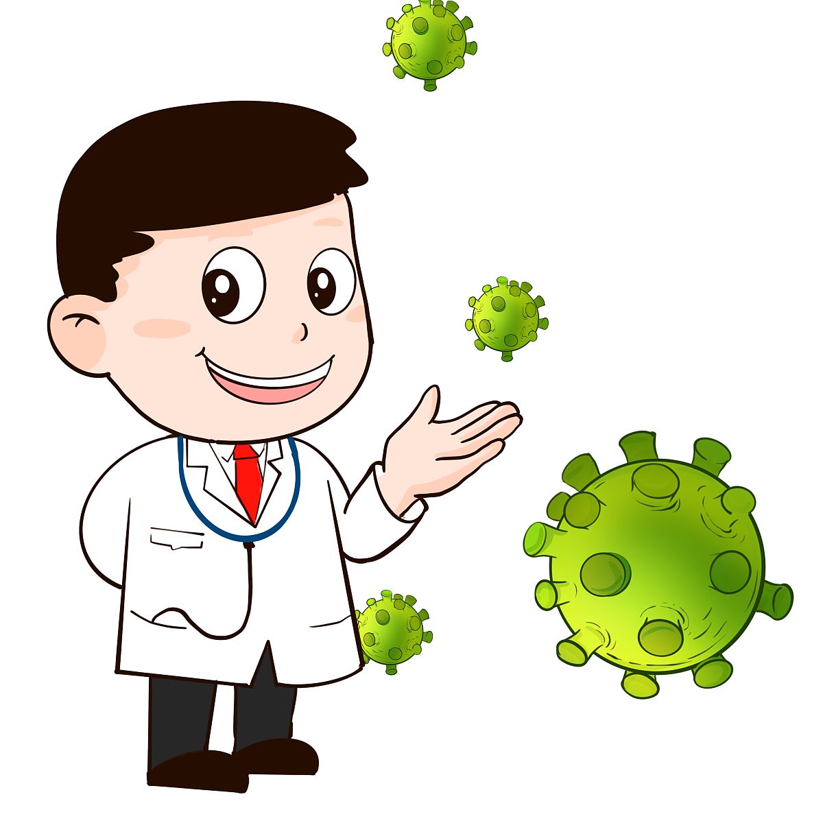 并可能伴有恶心或腹泻等流感h3n2医护卡通图片病毒防护儿童动画抗病毒