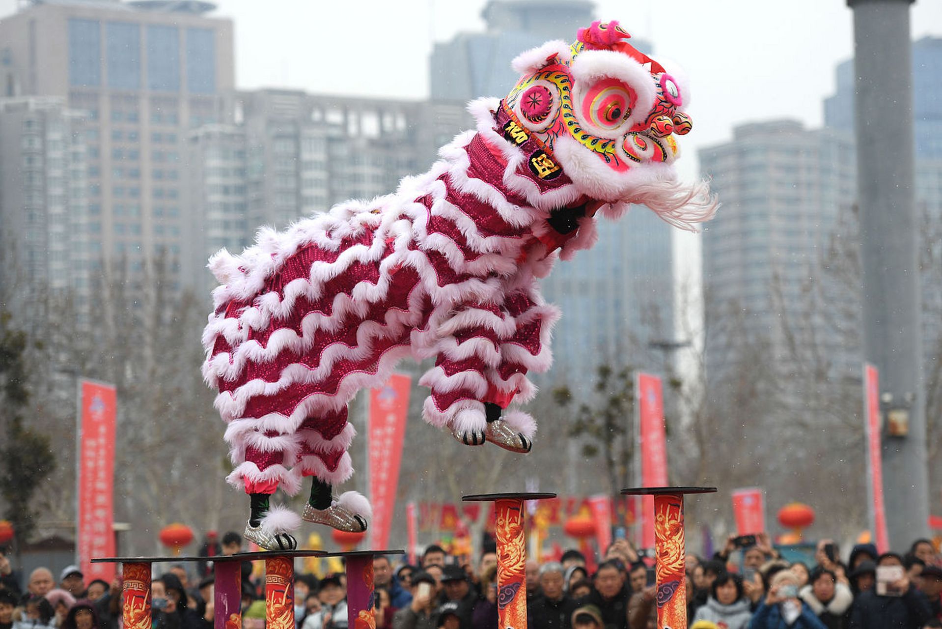 广西春节舞狮图片