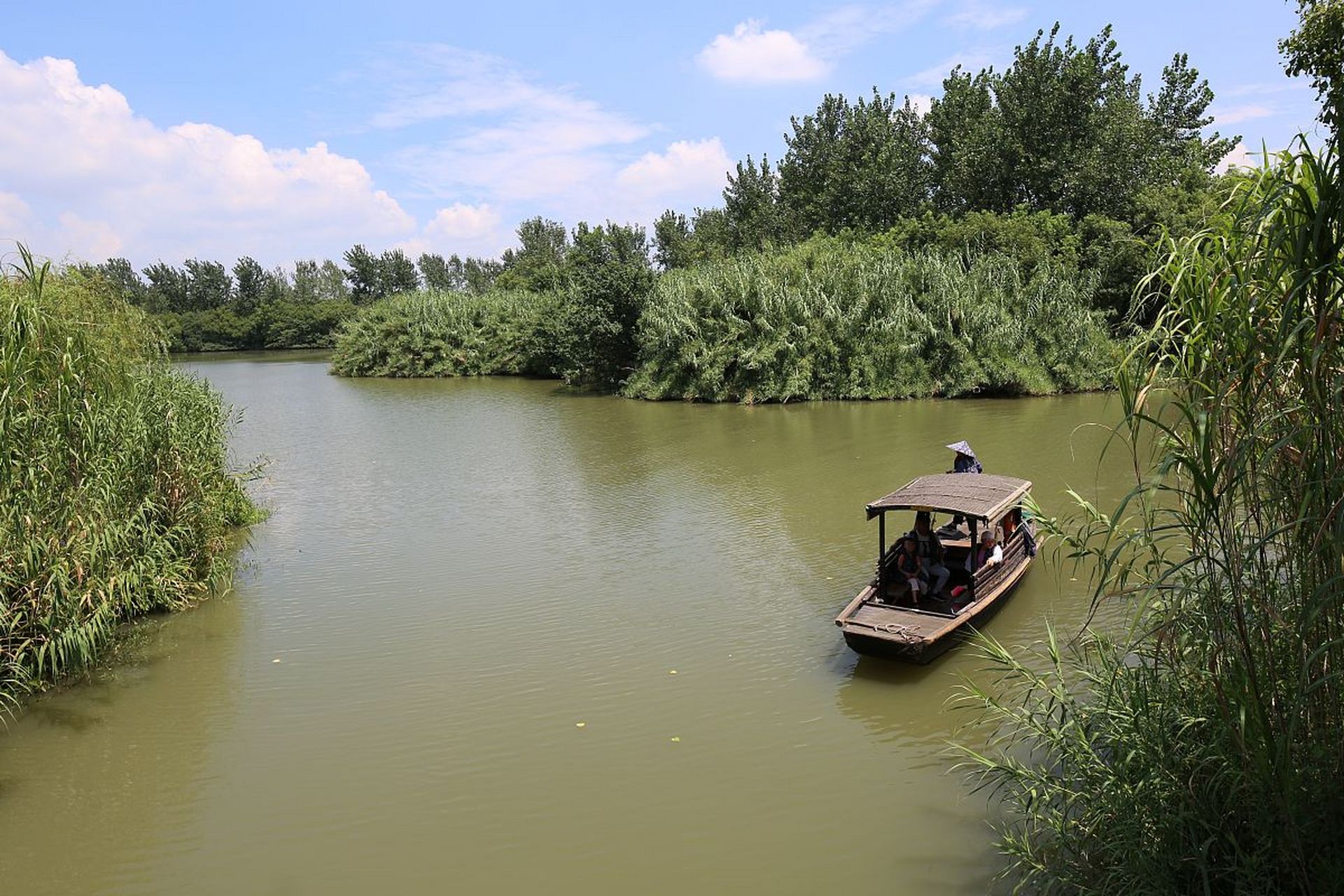 位于江苏省泗洪县的洪泽湖湿地景区,被誉为江苏省绿意的代表