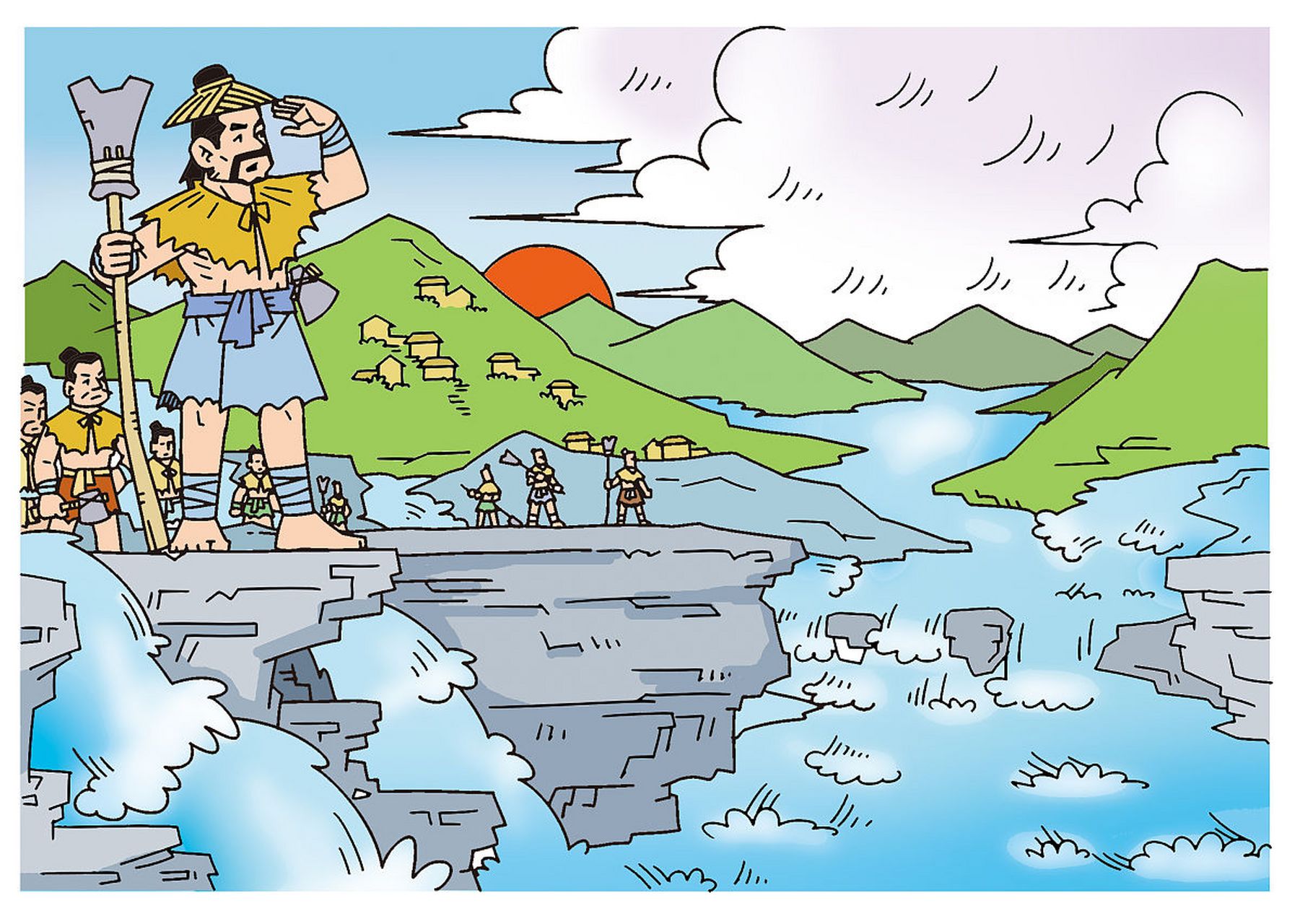 大禹治水的故事家喻户晓,他的故事也与许多地方有关.