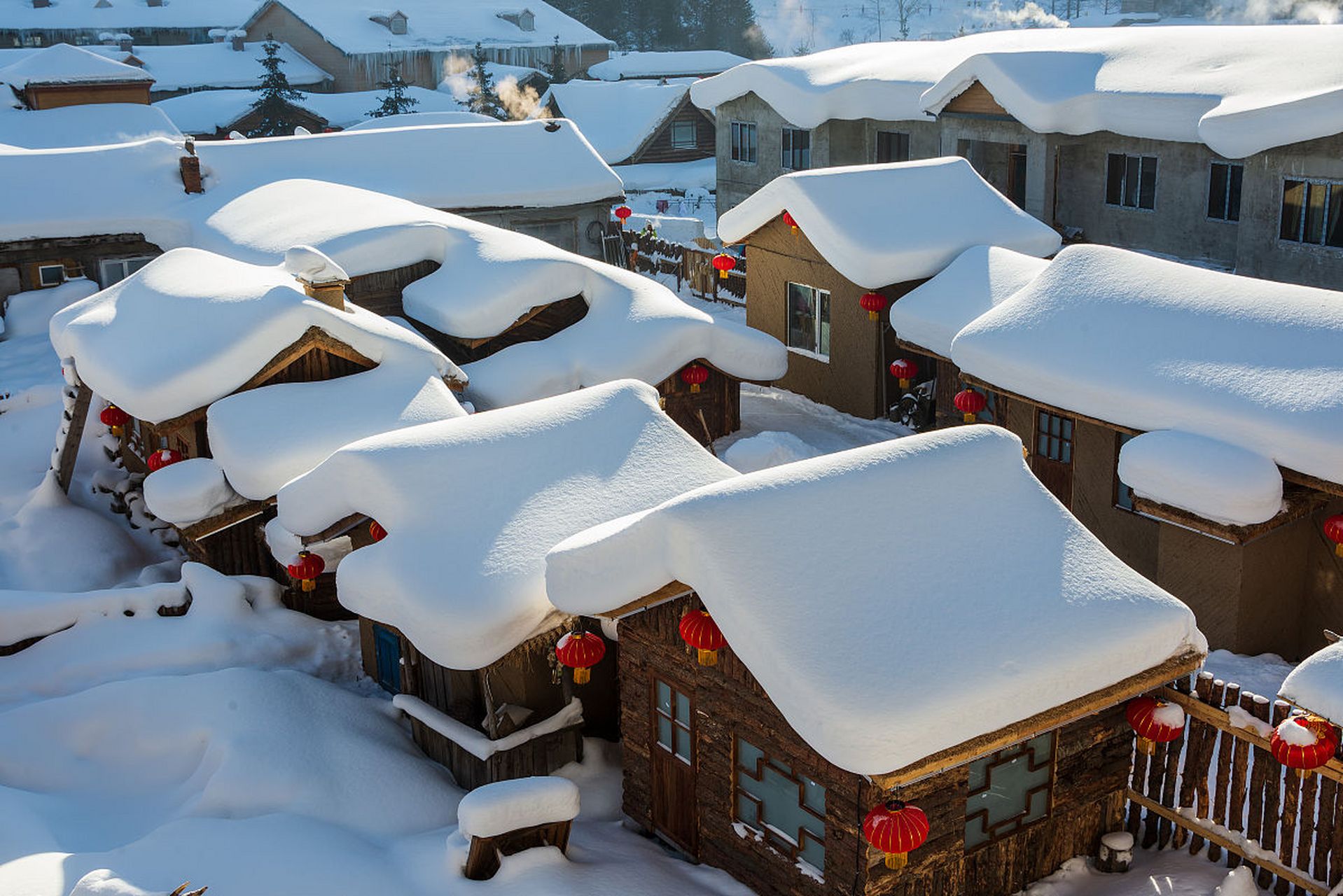 春节农村雪景图片大全图片