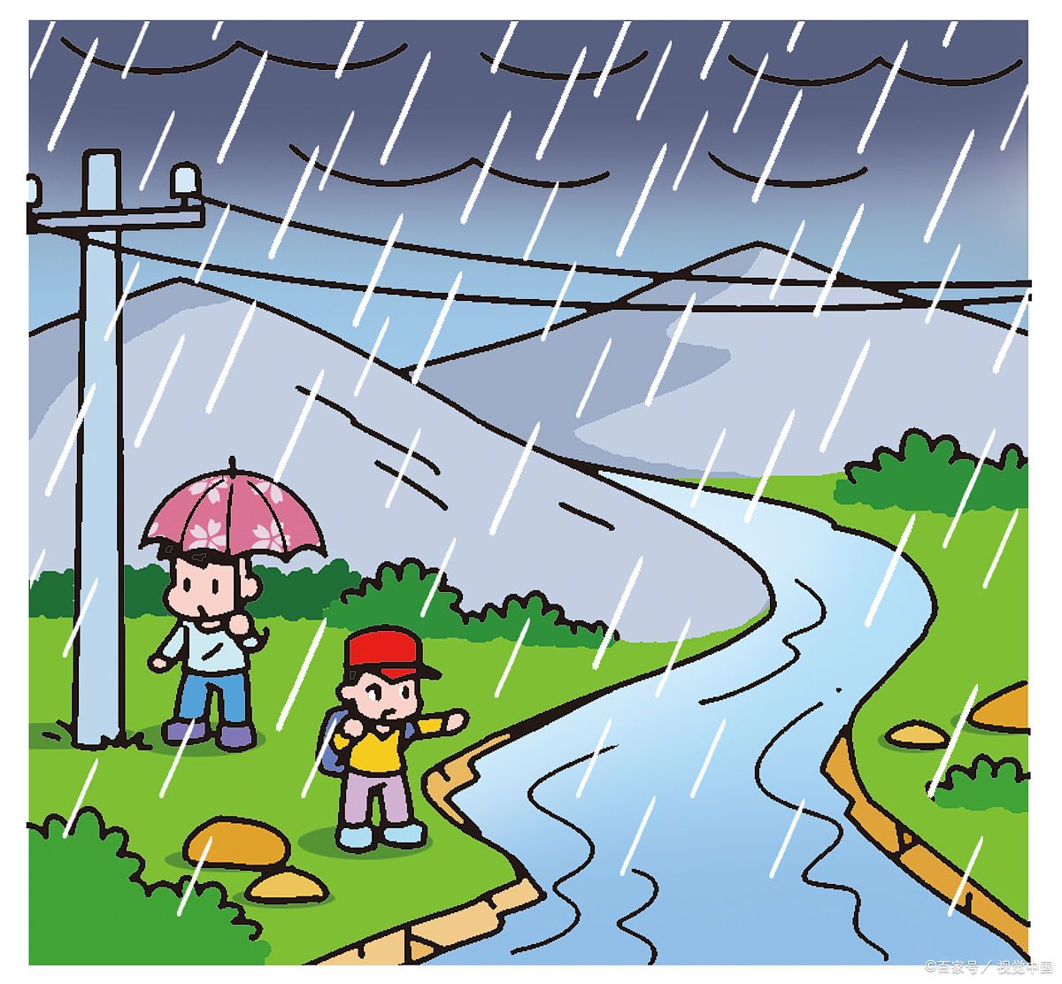 仿佛整个世界都安静了下来,只留下你和下雨下雨天雨天卡通下雨天图片