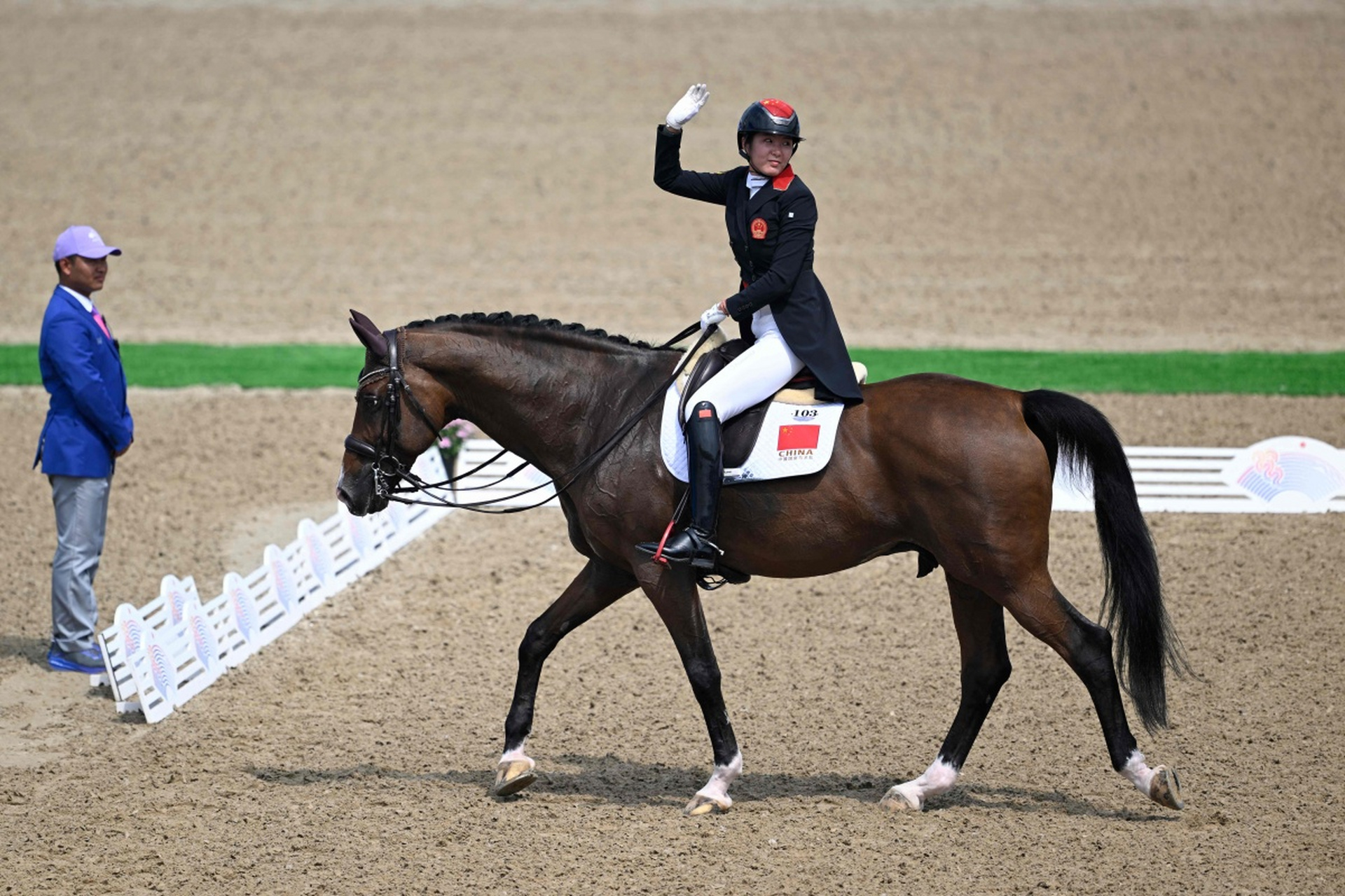 杭州亚运会马术盛装舞步  2023年9月26日,杭州第19届亚运会马术比赛在