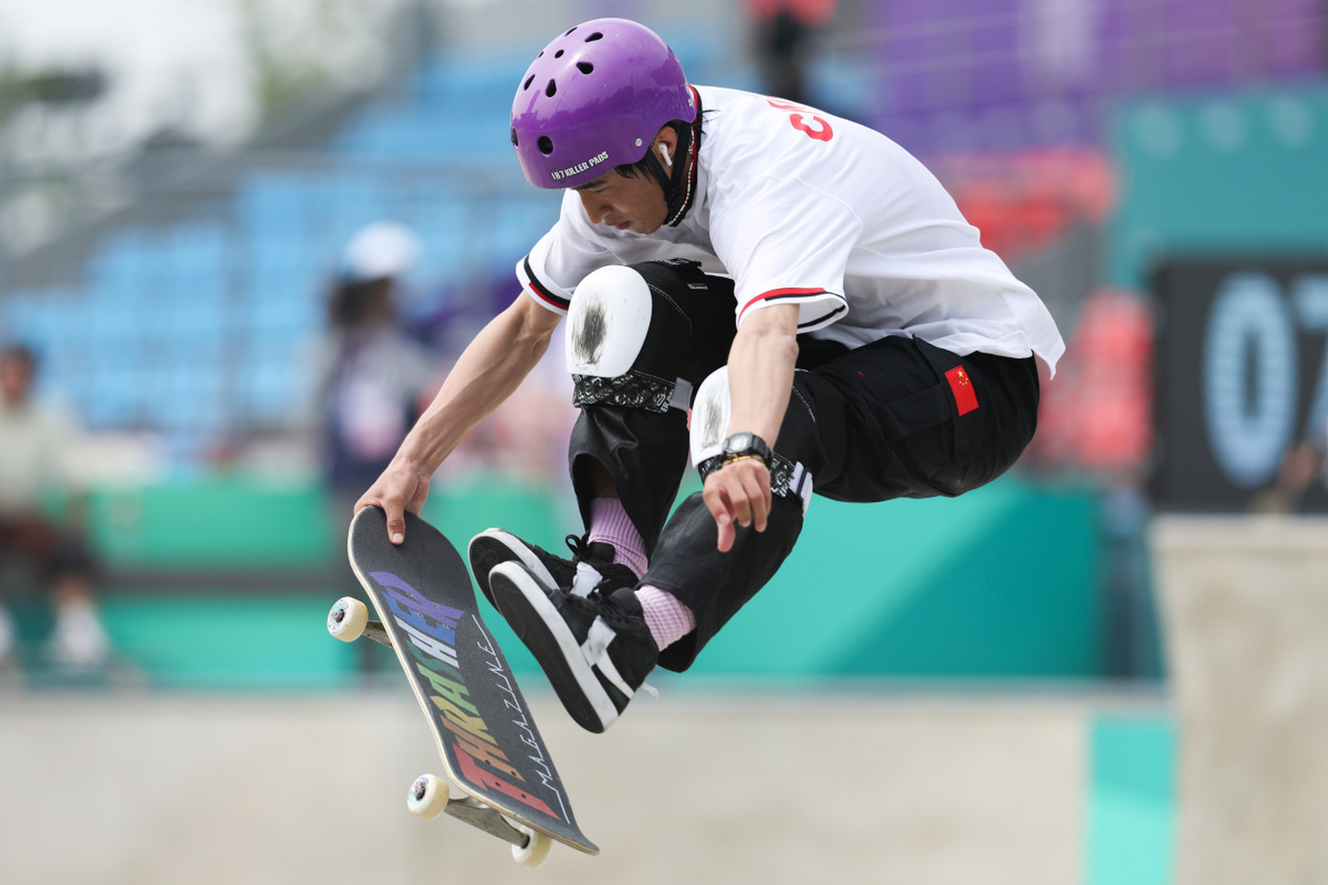 杭州亚运会滑板男子碗池决赛:15岁少年陈烨的金色瞬间  2023年9月25日